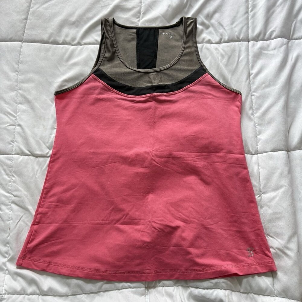Sofibella Womens Size XL Tennis Golf‎ Tank Top Pink Brown Outdoor Activewear